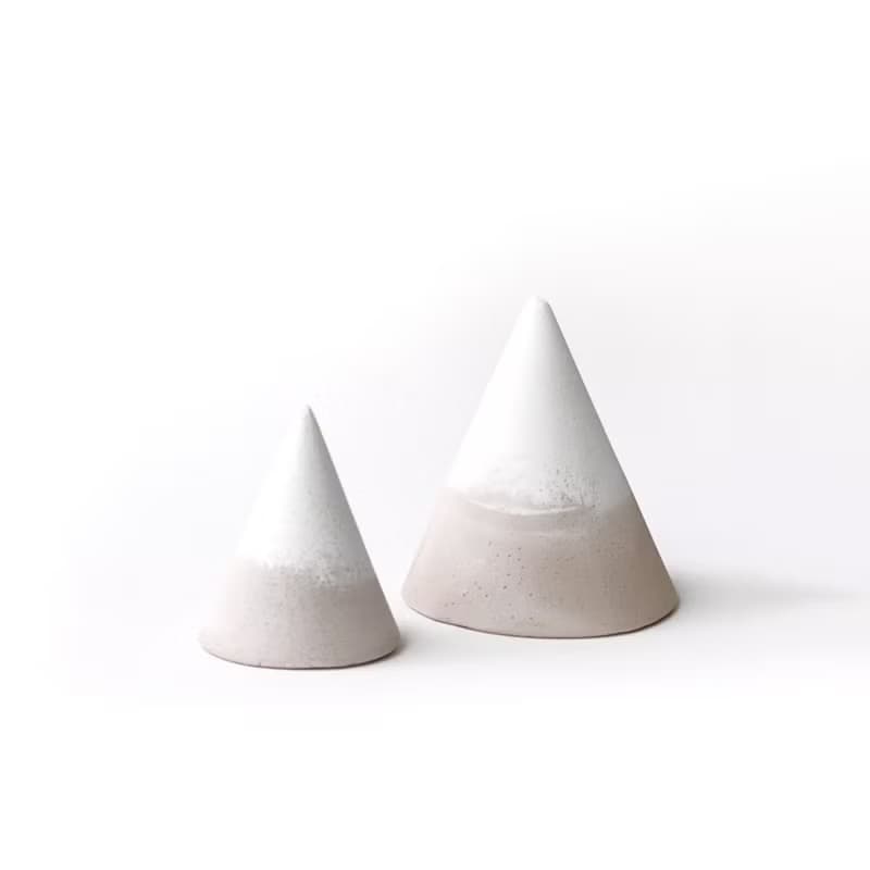 (預購) 奶茶系列 | 大/小雙色漸層水泥圓錐 戒台 擴香石