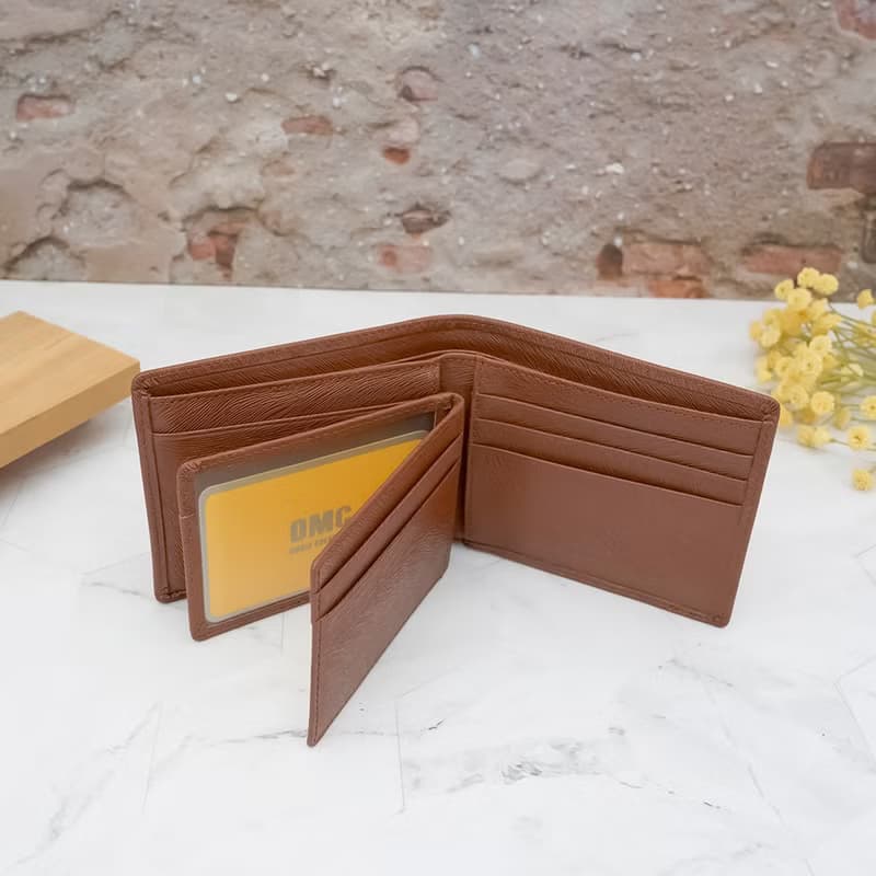 10卡3照-馬鬃紋-可拆左右翻活頁牛皮短夾28804(棕色)