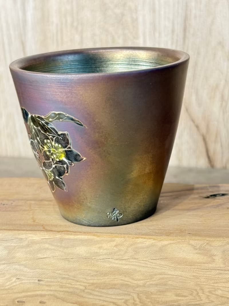 釉彩柴燒杯