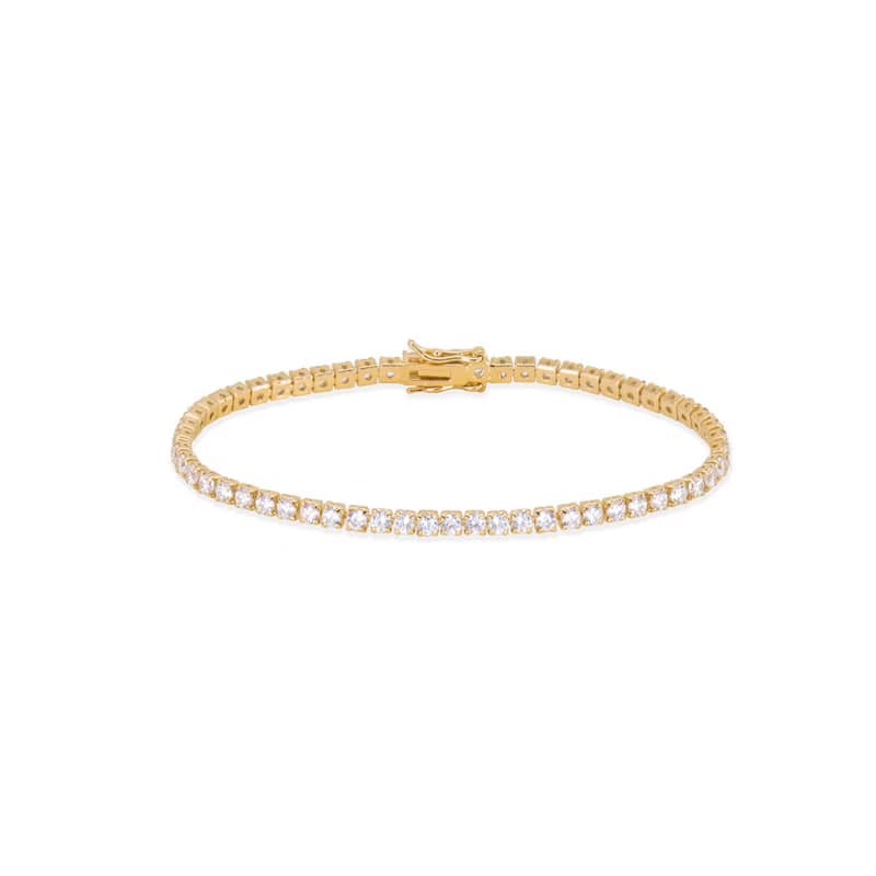 滿鑽閃爍純銀手鍊2.5mm