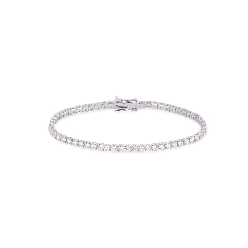 滿鑽閃爍純銀手鍊2.5mm