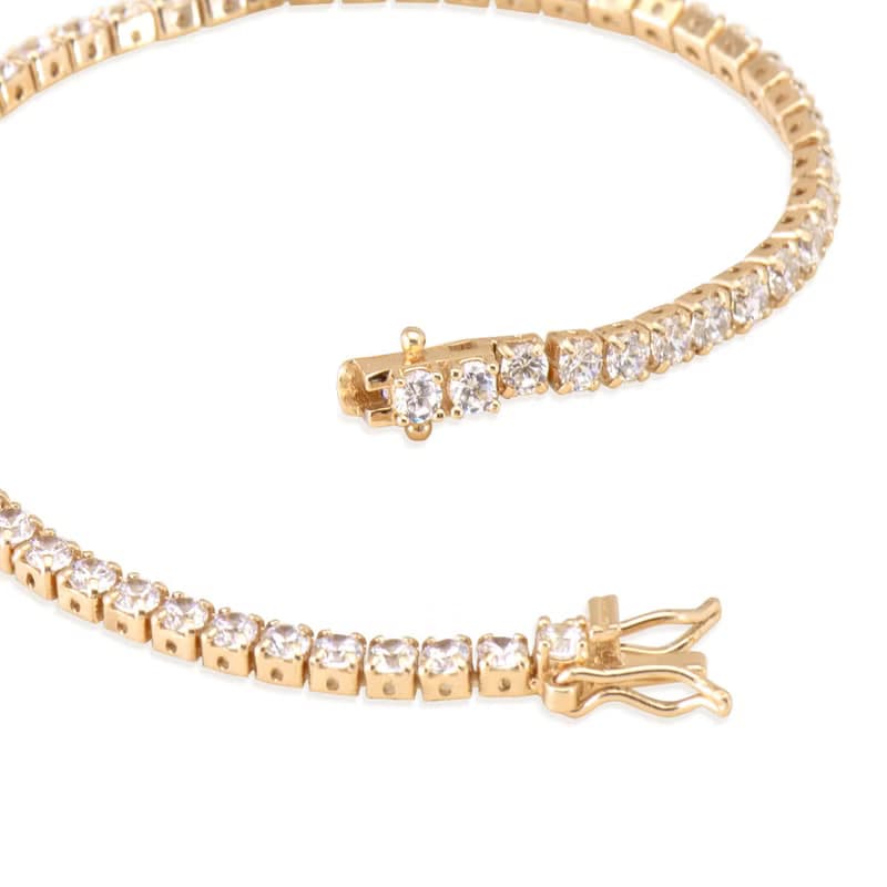 滿鑽閃爍純銀手鍊2.5mm