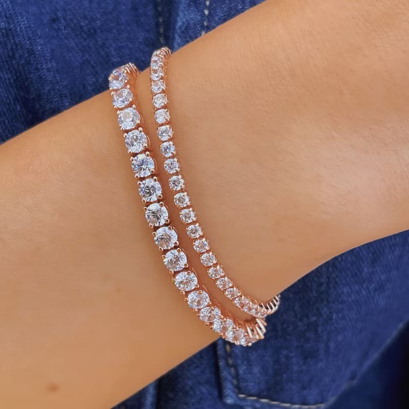 滿鑽閃爍純銀手鍊2.5mm