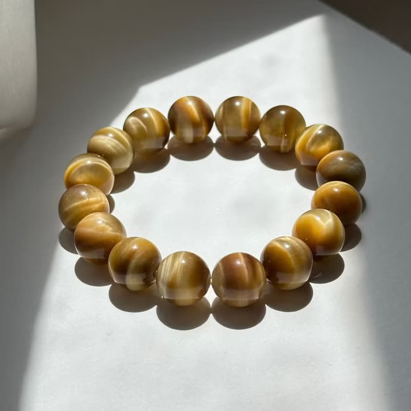 【財富】金虎眼純珠手鏈 偏財 集中注意力 堅持自律 化解壓力