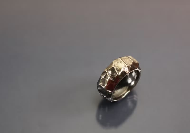 質感系列-不規則岩石925銀戒