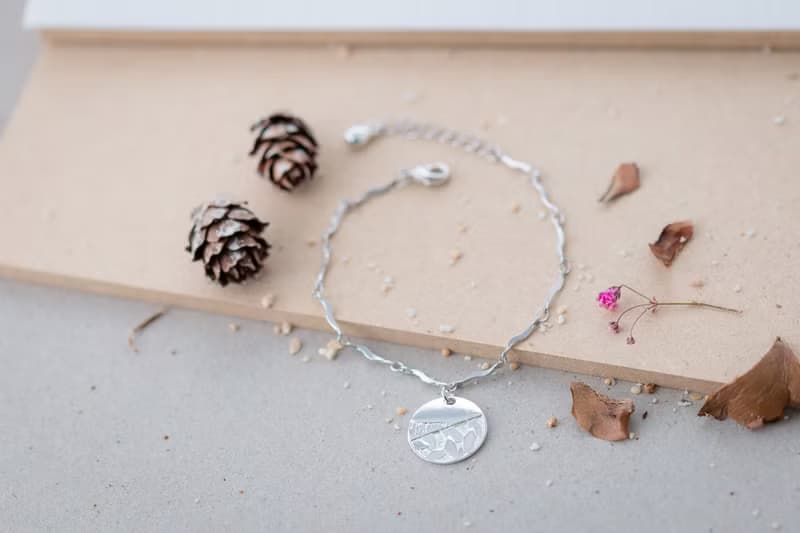 花朵系列 漸層葉子圖門手鍊 -金/銀 (HBRJA1003B)