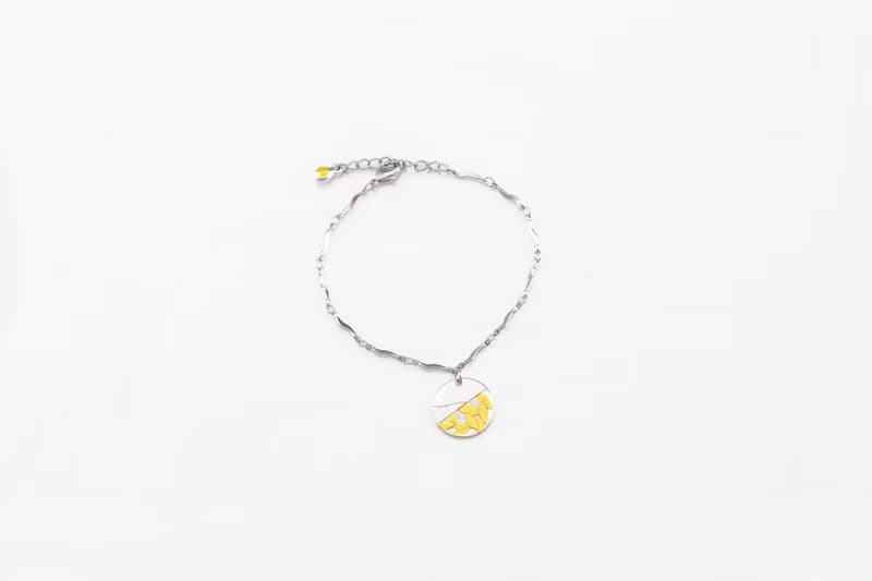 花朵系列 漸層葉子圖門手鍊 -金/銀 (HBRJA1003B)