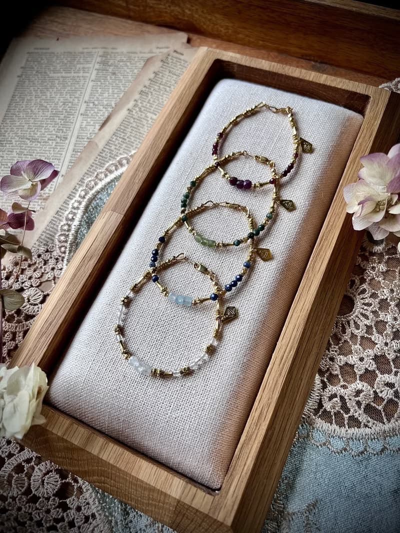 -單程票-天然水晶手鏈/黃銅手鍊