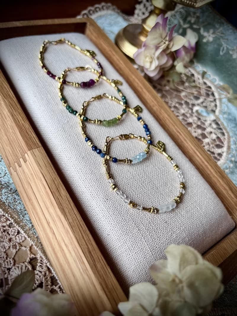 -單程票-天然水晶手鏈/黃銅手鍊