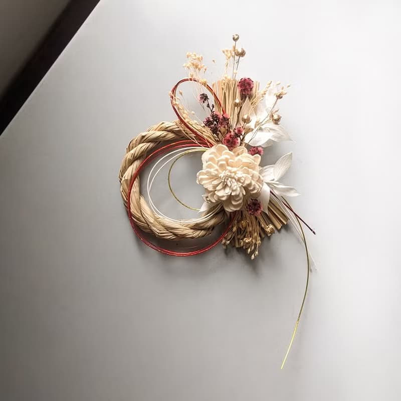 春來花開祈福日式注連繩
