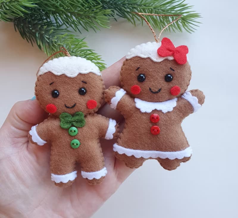 Gingerbread man Christmas ornaments Christmas decor Christmas tree ornaments Gif