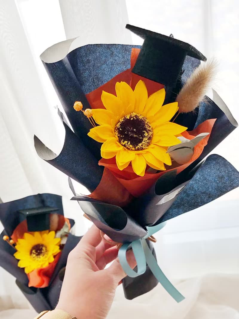 wbfxhm / 皂花系列 - 畢業花束 單朵向日葵