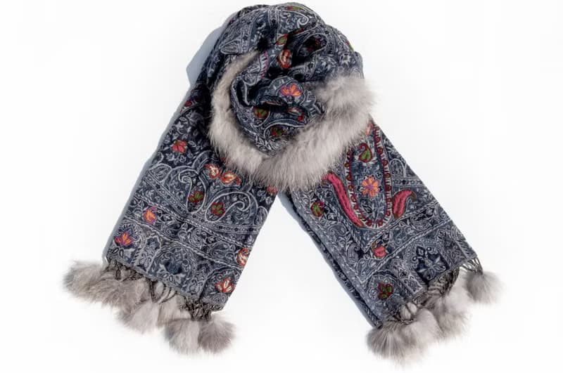 喀什米爾Cashmere/水煮羊毛披肩/針織圍巾/刺繡圍巾/羊絨披巾-花