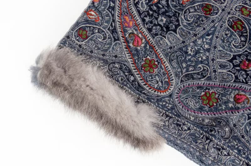 喀什米爾Cashmere/水煮羊毛披肩/針織圍巾/刺繡圍巾/羊絨披巾-花