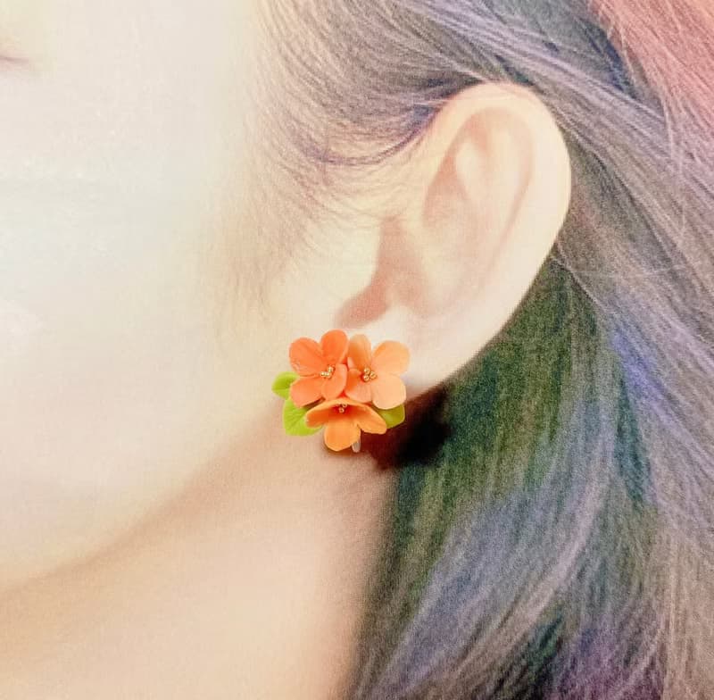 金木犀、桂花耳環 | 黏土耳環