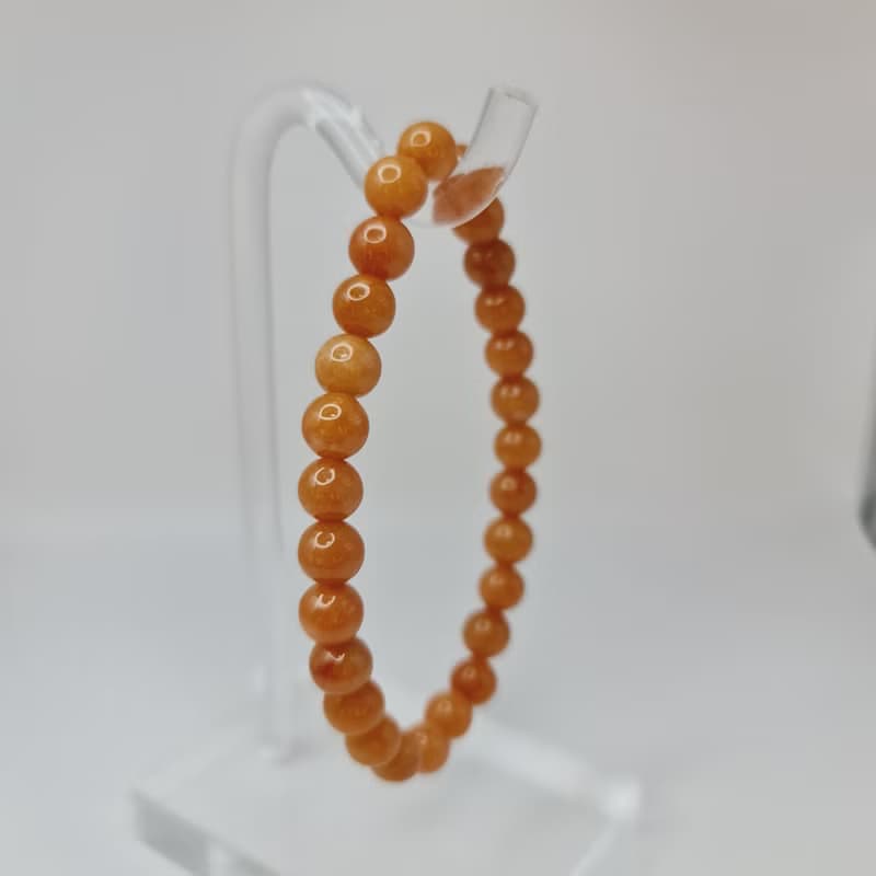 天然加溫橘紅翡活力手串 手珠 珠串 | 天然緬甸玉A貨翡翠