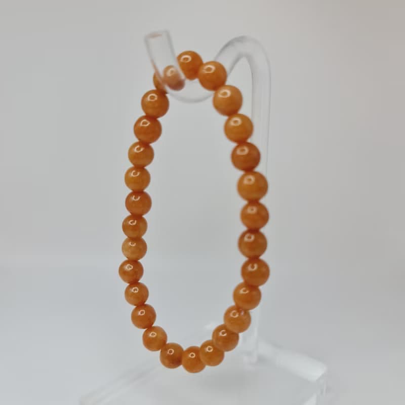 天然加溫橘紅翡活力手串 手珠 珠串 | 天然緬甸玉A貨翡翠