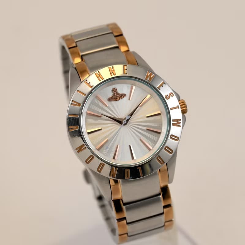Vivienne Westwood ユニセックス 女性 腕時計 2トーン 34mm コンビカラー VV099RSSL 箱,ベルトパーツ付 手錶