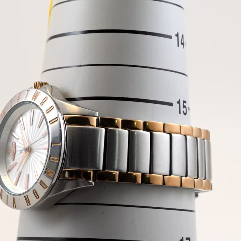 Vivienne Westwood ユニセックス 女性 腕時計 2トーン 34mm コンビカラー VV099RSSL 箱,ベルトパーツ付 手錶