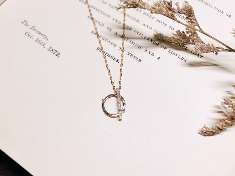 【Jewelry Ya 茱麗葉】法式優雅- 經典圓圈 -14K 玫瑰金 小鑽套鍊