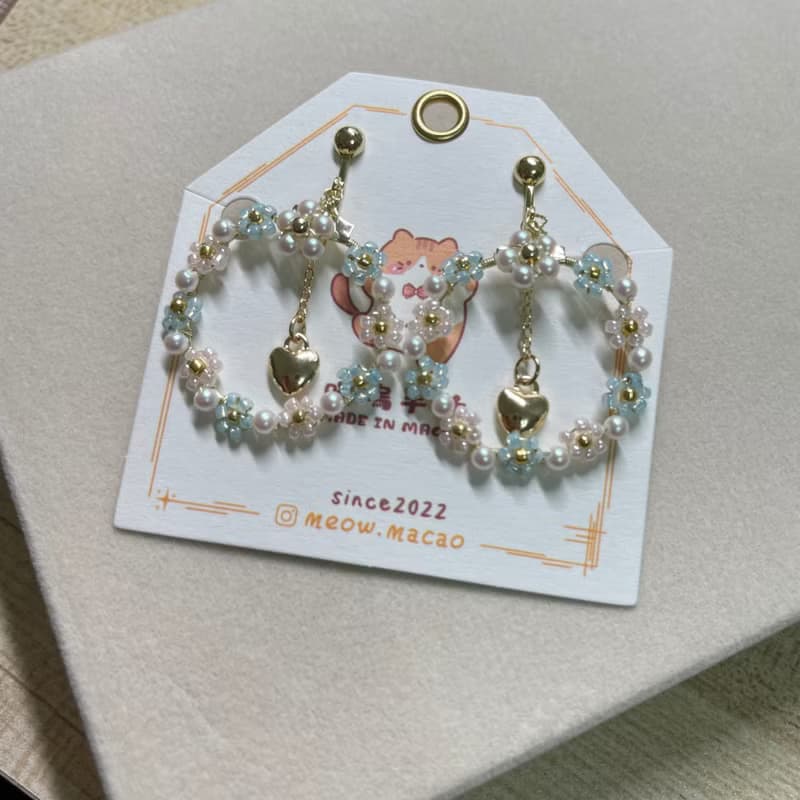 串珠花環耳環