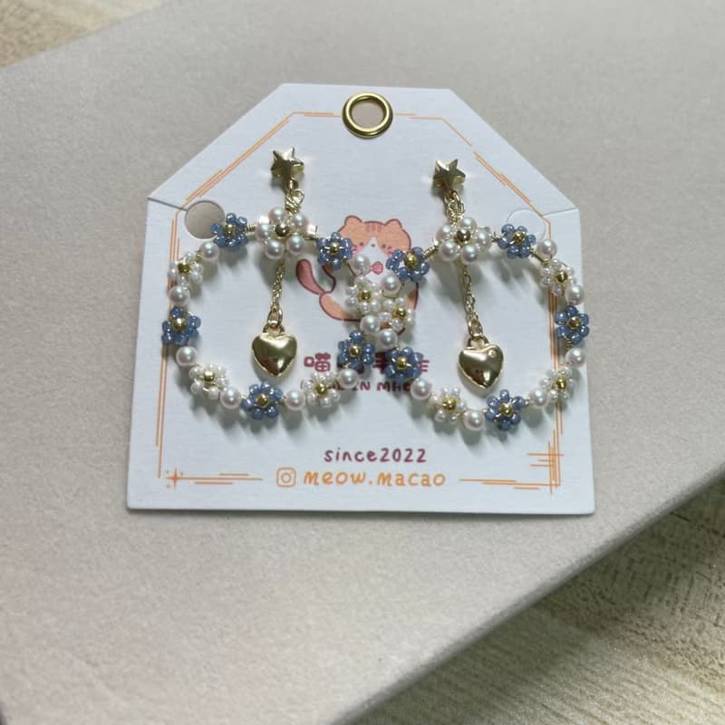 串珠花環耳環