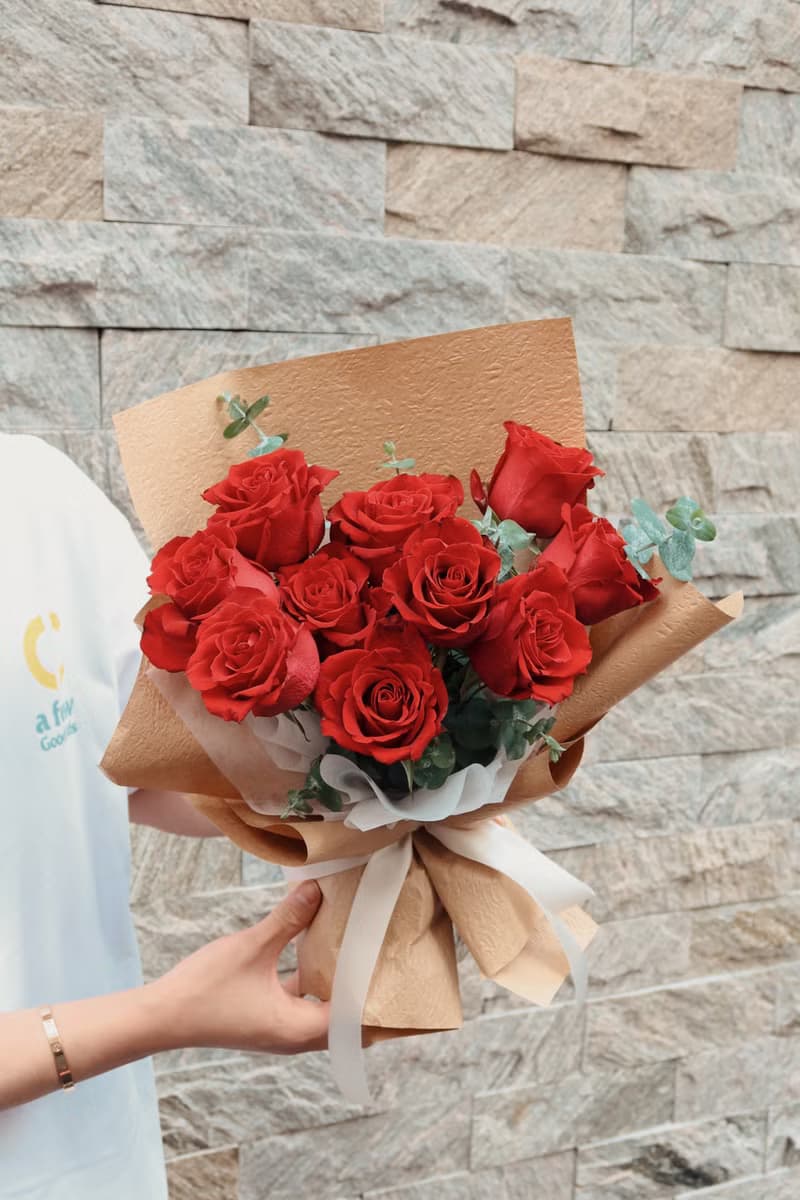 10朵玫瑰鮮花束 情人節 紀念日 生日花束