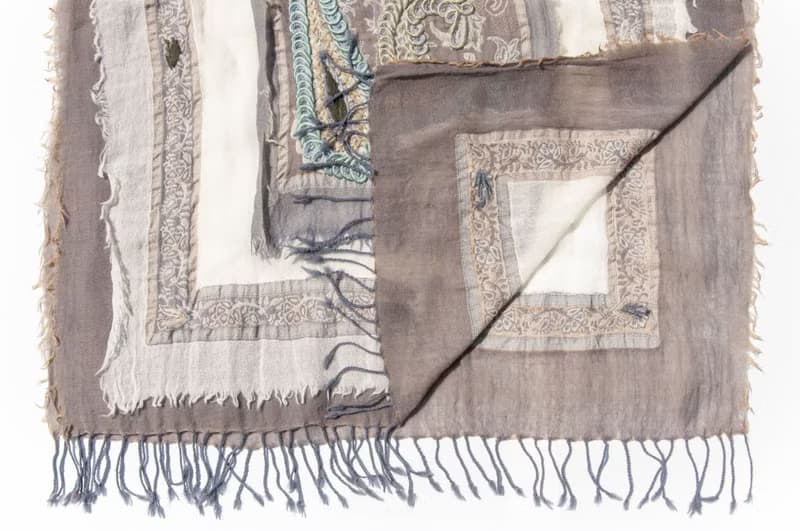 喀什米爾Cashmere/水煮羊毛披肩/針織圍巾/刺繡圍巾/羊絨披巾-花