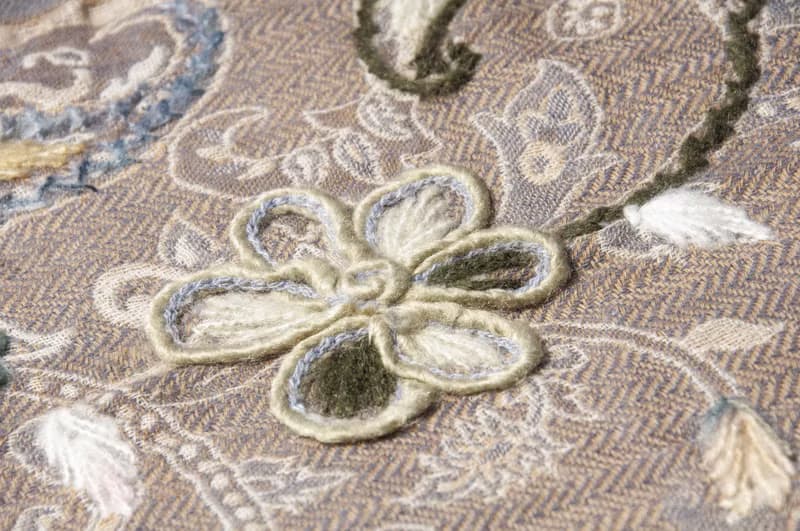 喀什米爾Cashmere/水煮羊毛披肩/針織圍巾/刺繡圍巾/羊絨披巾-花