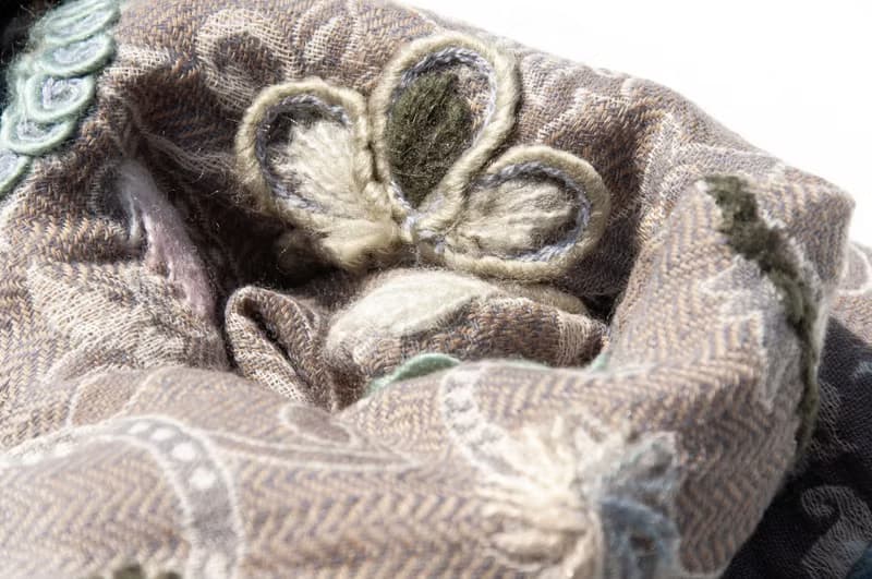喀什米爾Cashmere/水煮羊毛披肩/針織圍巾/刺繡圍巾/羊絨披巾-花
