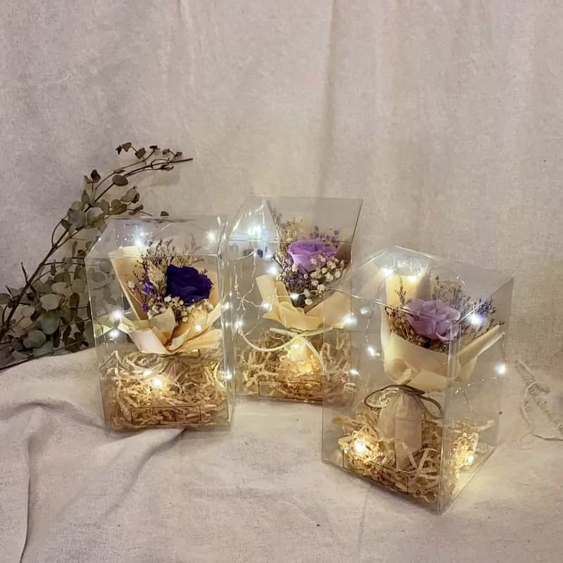 情人節花禮/小資首選/生日禮物_永生花束|閃亮系列永生玫瑰小花禮