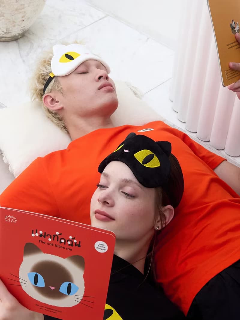 Sleep Mask, eye mask, cat eye embroidery