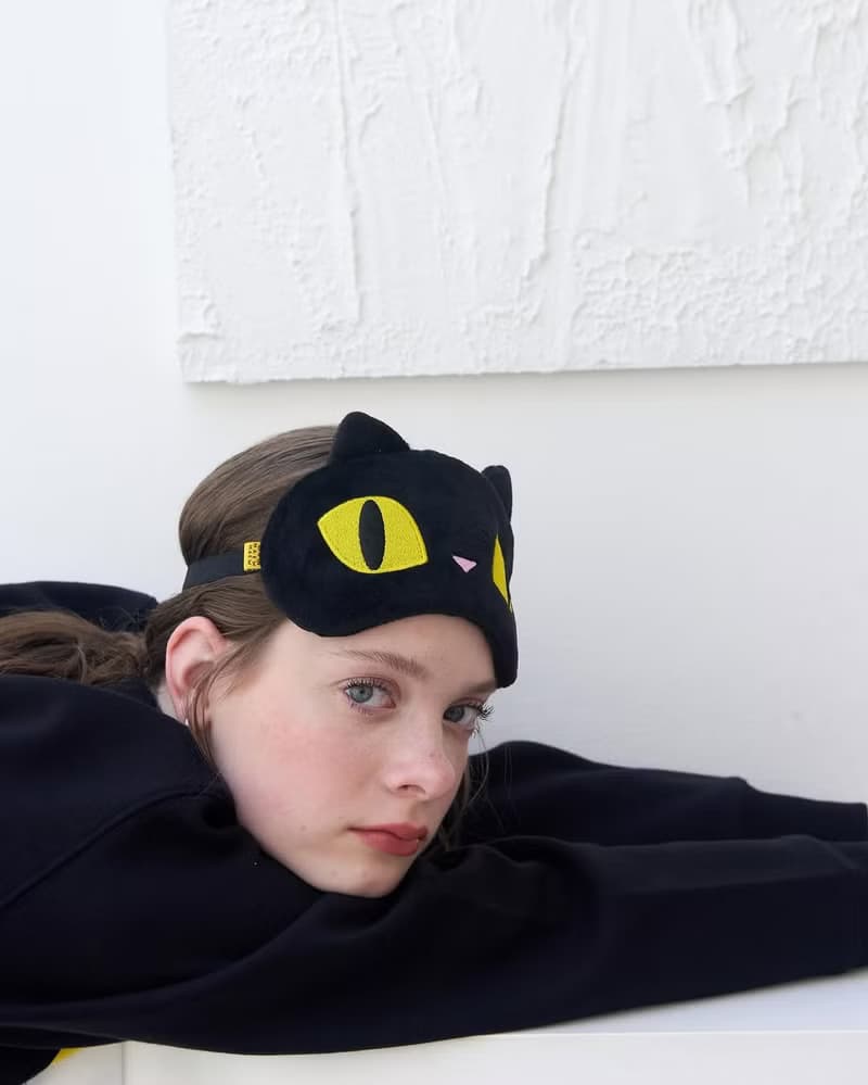 Sleep Mask, eye mask, cat eye embroidery