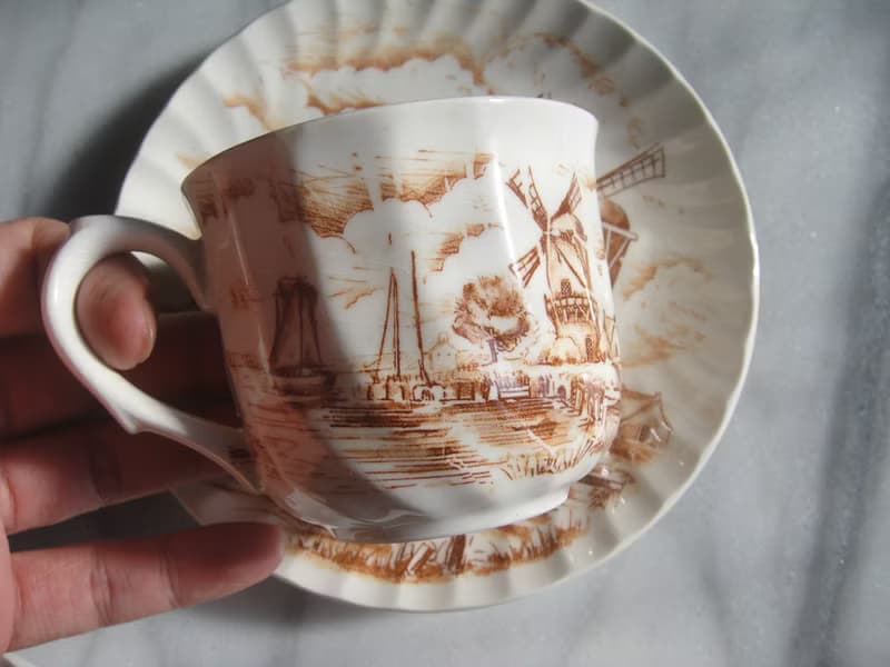 【老時光 OLD-TIME】早期日本製精美冰裂紋茶具組(5杯5盤1壺)