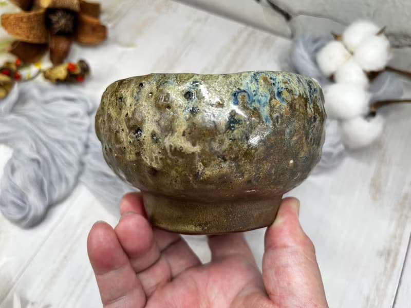 手作 手捏陶 柴燒茶碗 茶杯 點心碗