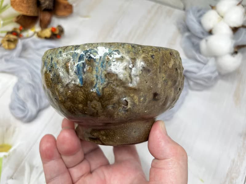 手作 手捏陶 柴燒茶碗 茶杯 點心碗