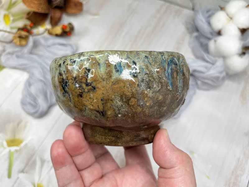 手作 手捏陶 柴燒茶碗 茶杯 點心碗