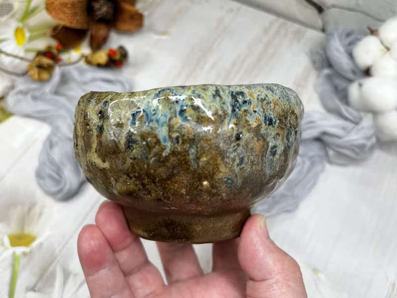 手作 手捏陶 柴燒茶碗 茶杯 點心碗