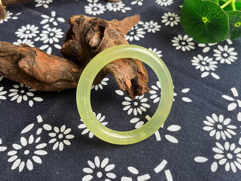 【一物一圖】天然遼寧岫玉手鐲 手鐲圈口53.1mm 蜂蜜水 圓條