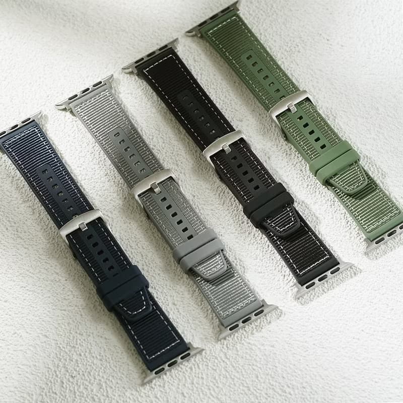 Apple watch - 高質感防水矽膠錶帶 編織 真皮錶帶 蘋果錶帶