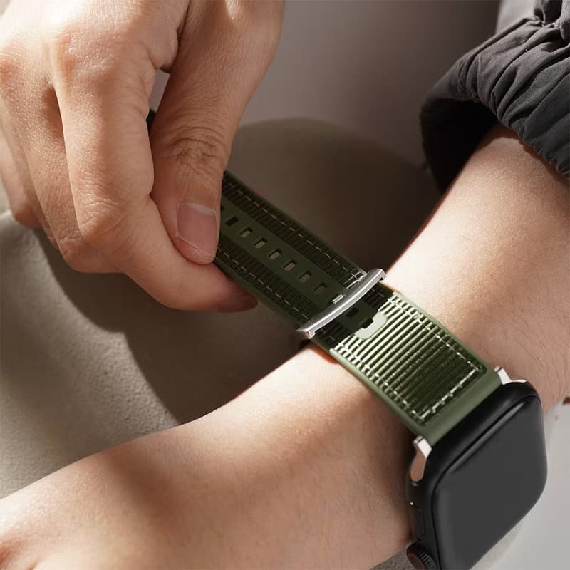 Apple watch - 高質感防水矽膠錶帶 編織 真皮錶帶 蘋果錶帶