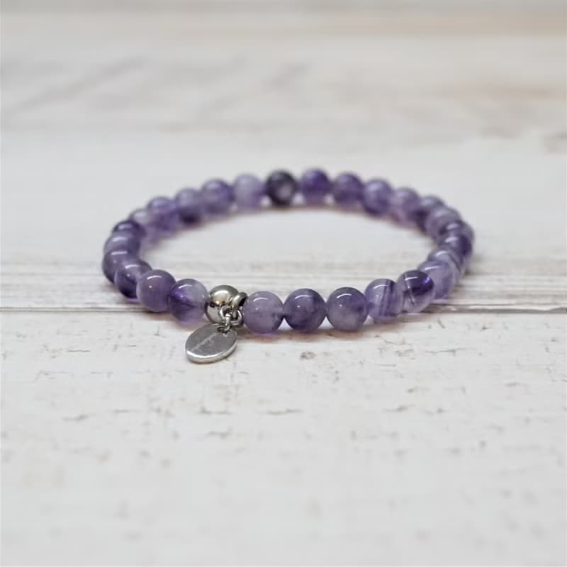 ll 紫水晶鋼手環 ll 天然石鋼手環 --- 紫水晶 Amethyst