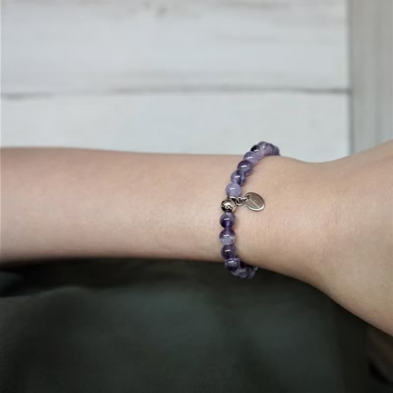 ll 紫水晶鋼手環 ll 天然石鋼手環 --- 紫水晶 Amethyst