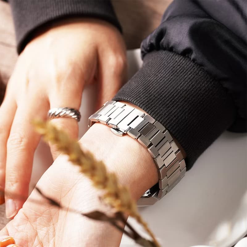 Apple watch - 細緻打磨不鏽鋼保護殼x錶帶套組 - 鋼殼