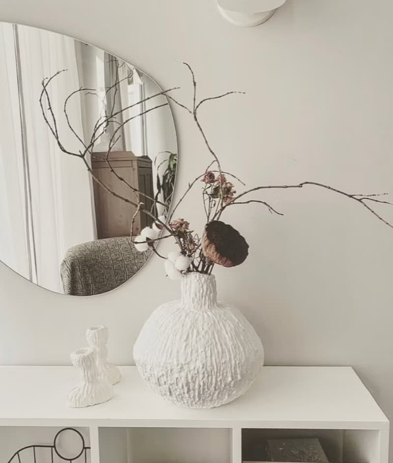 乾花室內花瓶紙漿粘土