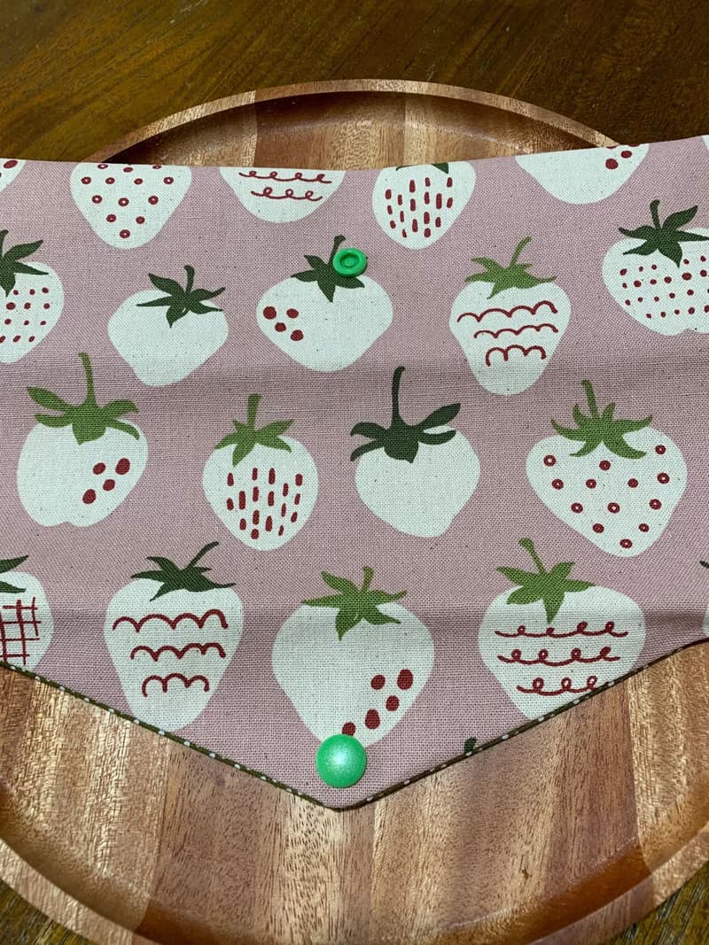文青風環保純棉筷袋 草莓大福 浪漫粉 日本 潮物 收納 手作餐具