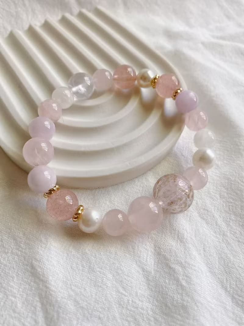 【Cinnamonmon 希娜夢夢】粉紅泡泡 | 精油手鍊