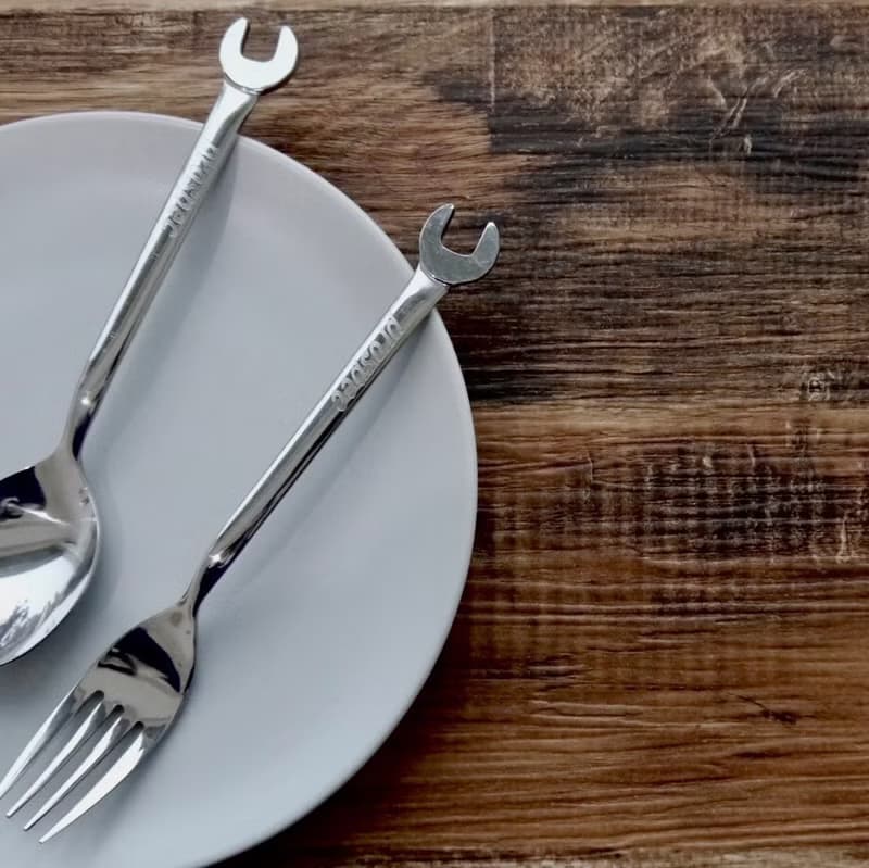 日本【SALUS 佐藤金屬】工業風扳手餐具