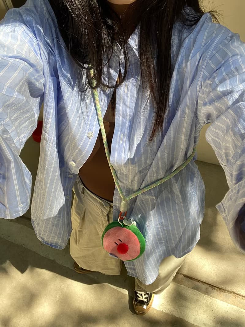 可愛的雙面毛絨掛件小包吊飾 可斜挎可掛包 可裝耳機鑰匙小物