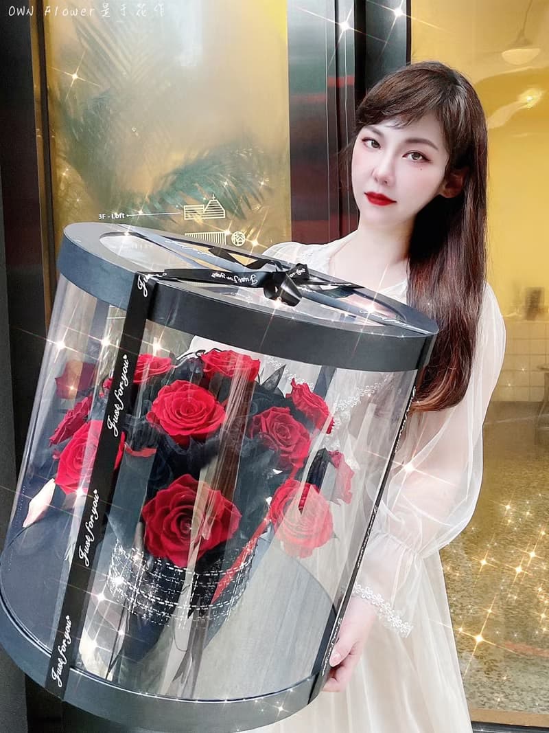巨型抱抱桶/小香風永生花桶/永生花禮盒/玫瑰抱抱桶/情人節禮物